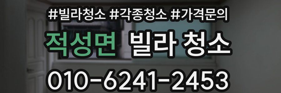 적성면 빌라 청소