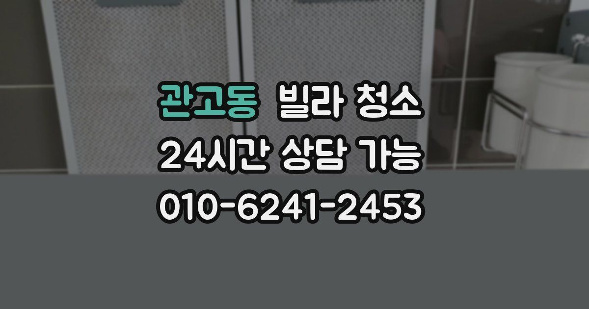 관고동 빌라 청소