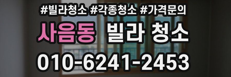 사음동 빌라 청소