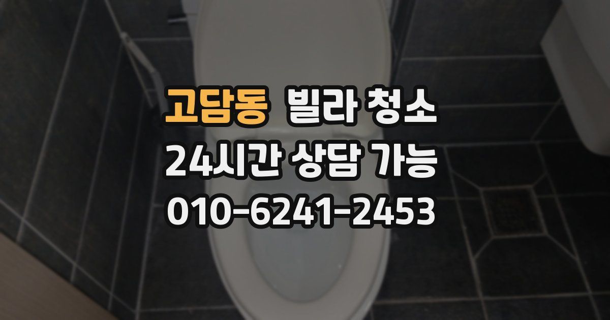 고담동 빌라 청소