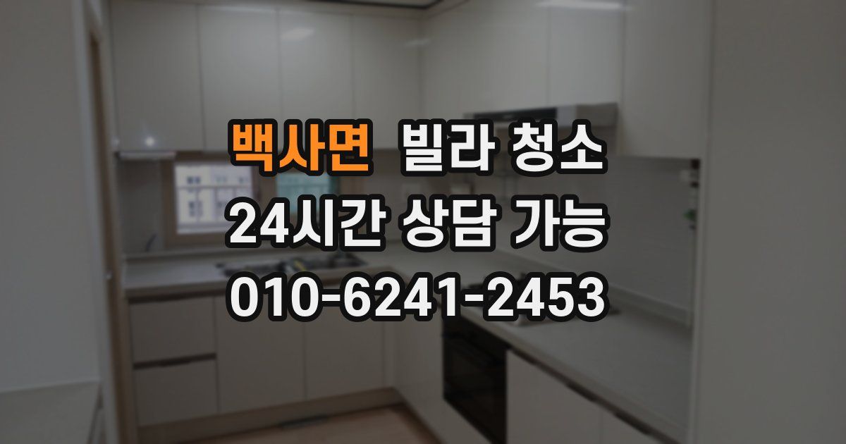 백사면 빌라 청소