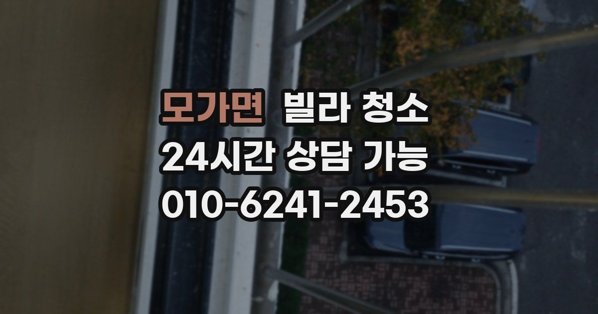 모가면 빌라 청소