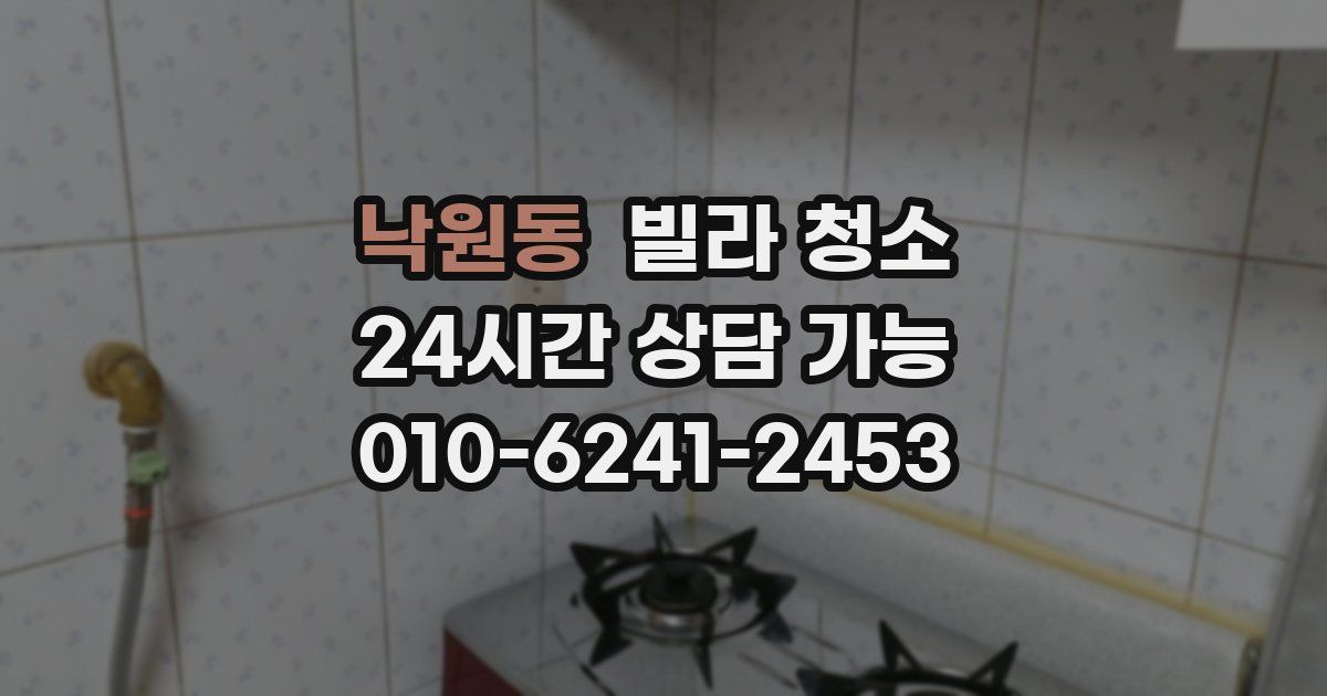 낙원동 빌라 청소