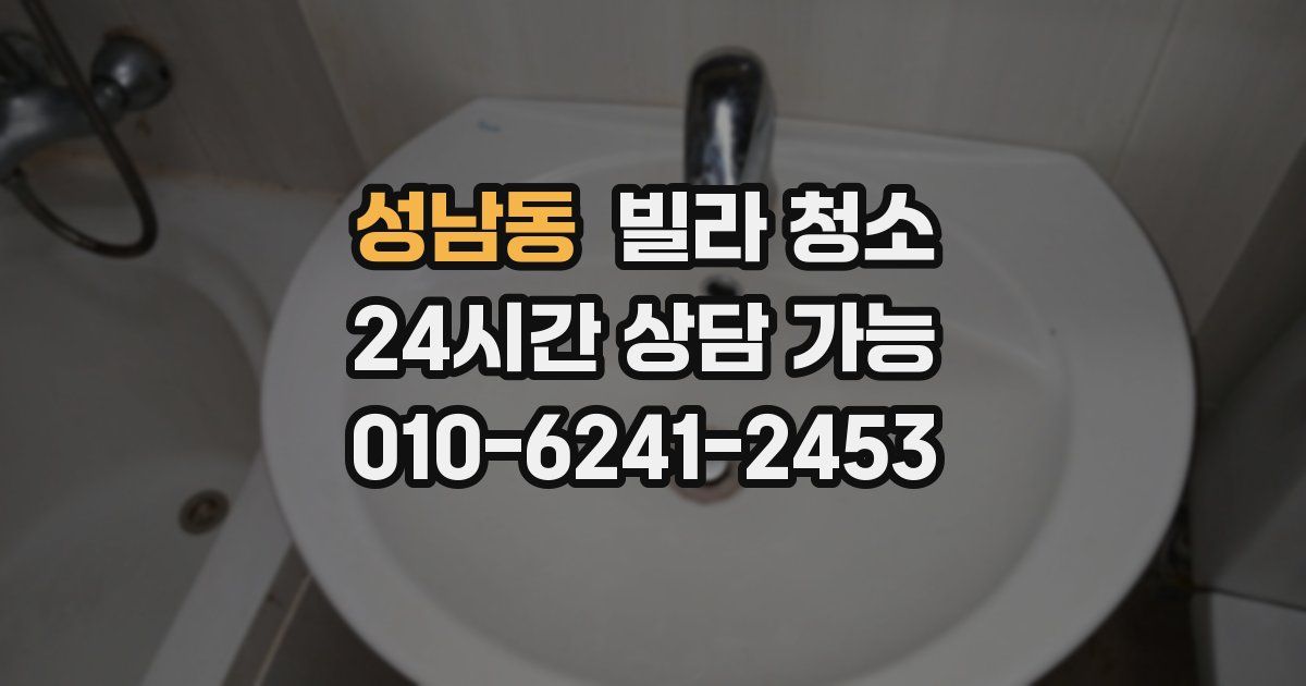 성남동 빌라 청소