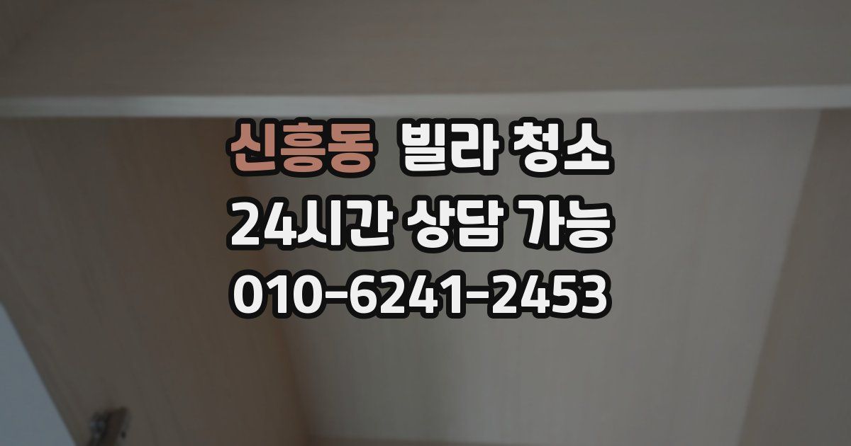 신흥동 빌라 청소