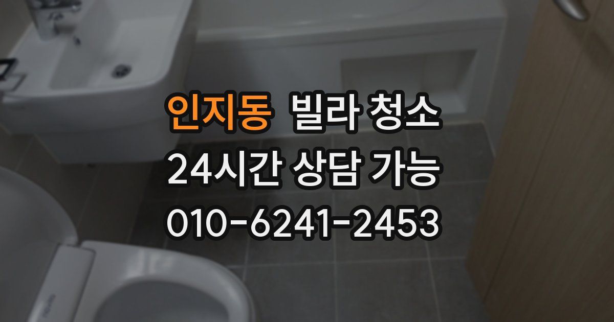 인지동 빌라 청소