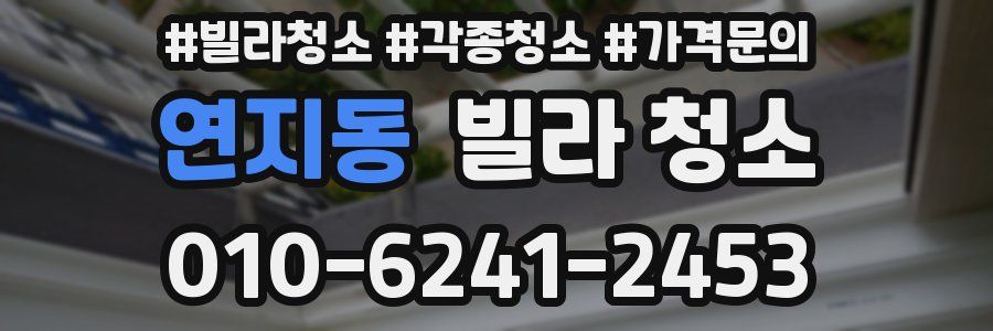 연지동 빌라 청소