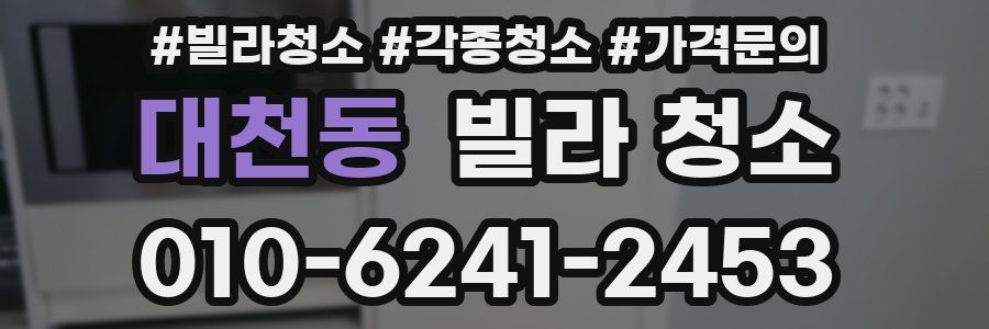 대천동 빌라 청소