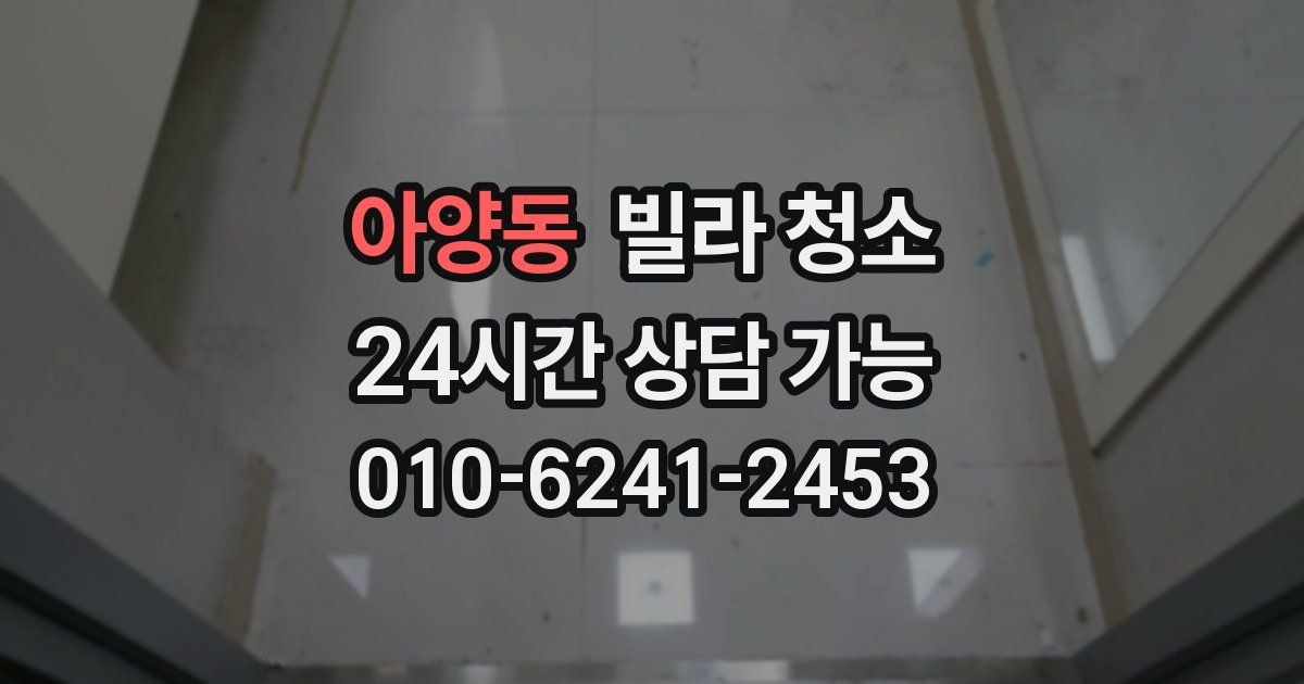 아양동 빌라 청소