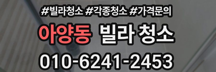 아양동 빌라 청소