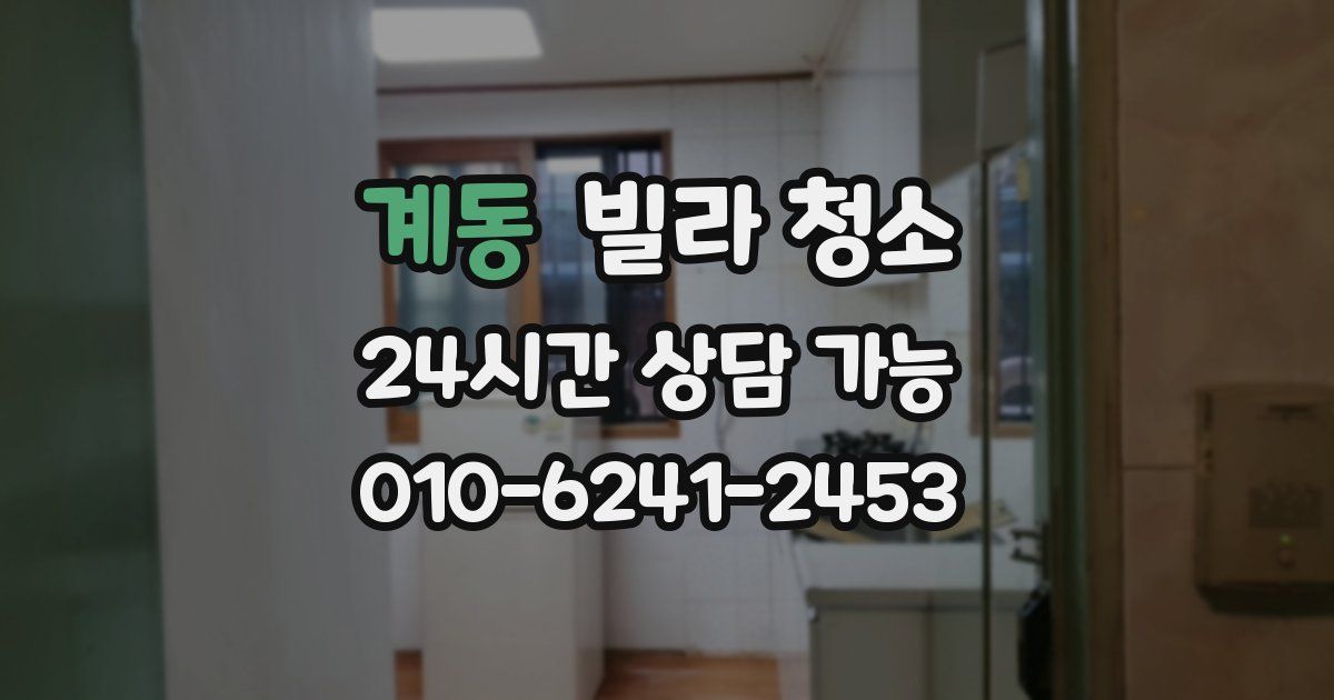 계동 빌라 청소