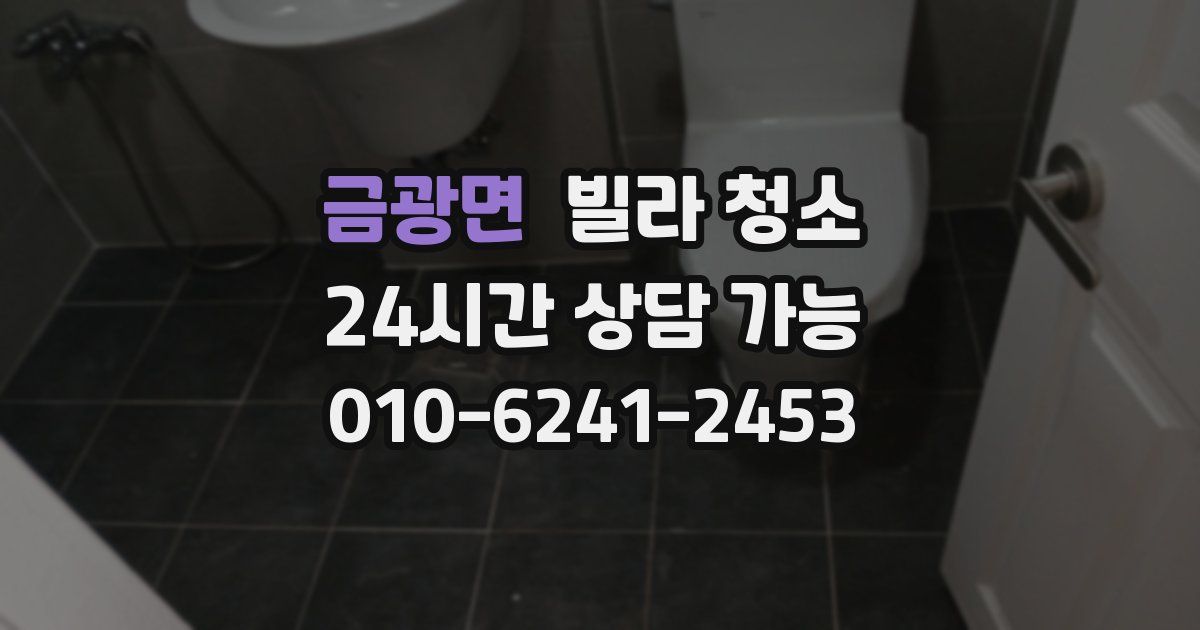 금광면 빌라 청소