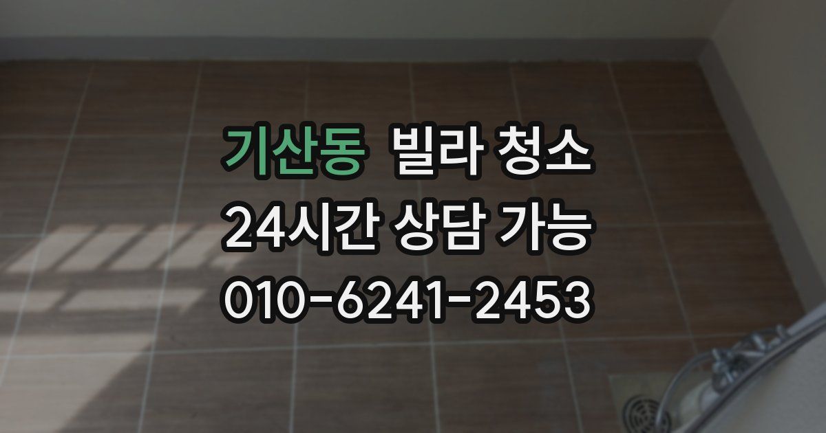 기산동 빌라 청소