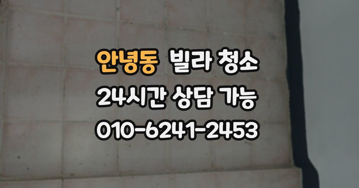 안녕동 빌라 청소