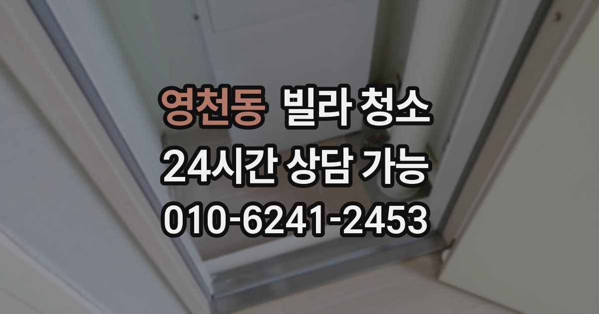 영천동 빌라 청소