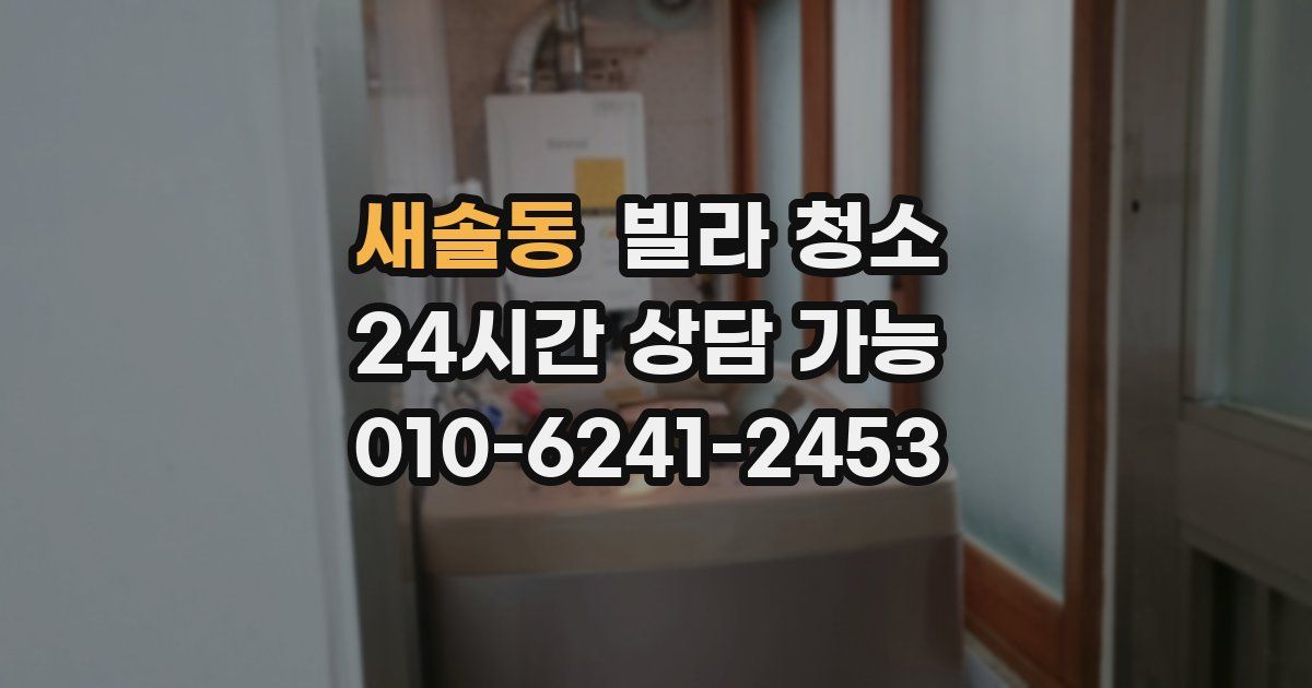 새솔동 빌라 청소