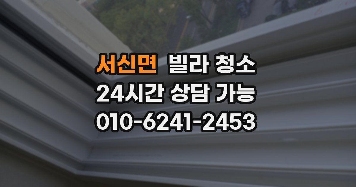 서신면 빌라 청소