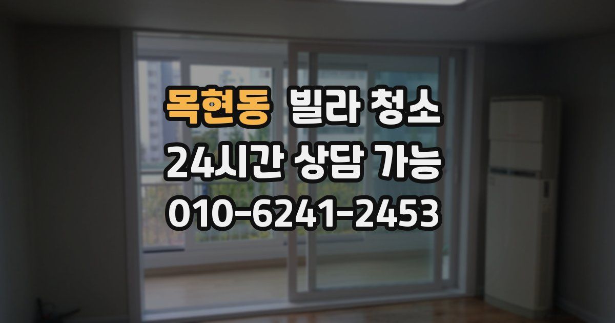 목현동 빌라 청소