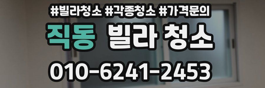 직동 빌라 청소