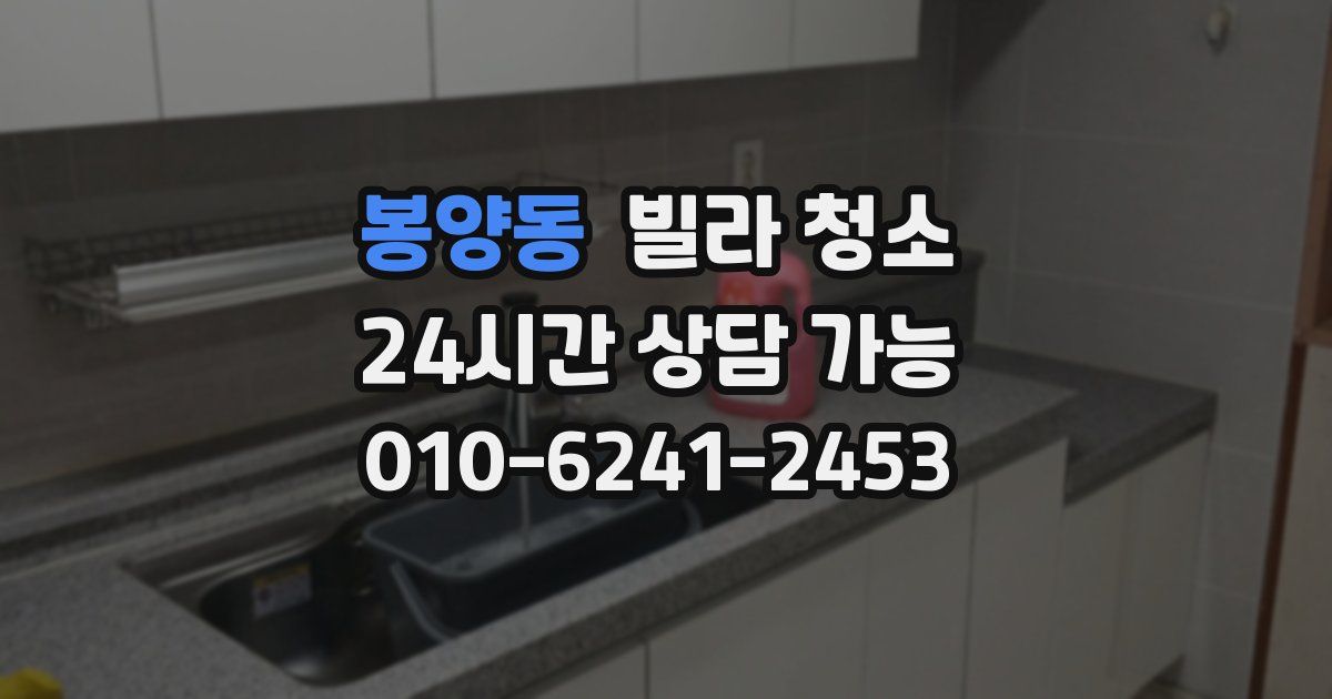 봉양동 빌라 청소