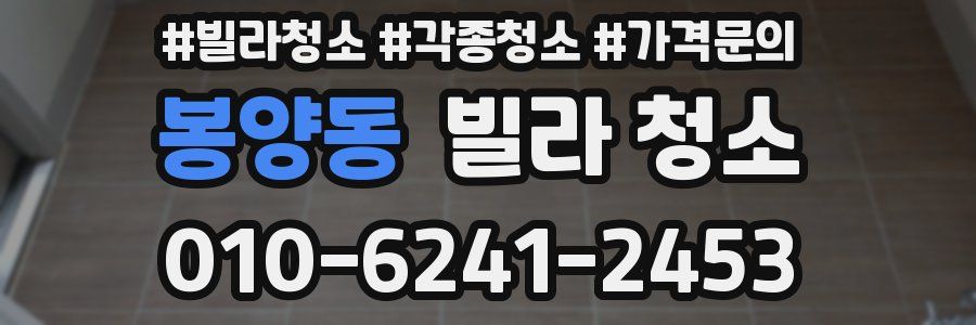 봉양동 빌라 청소