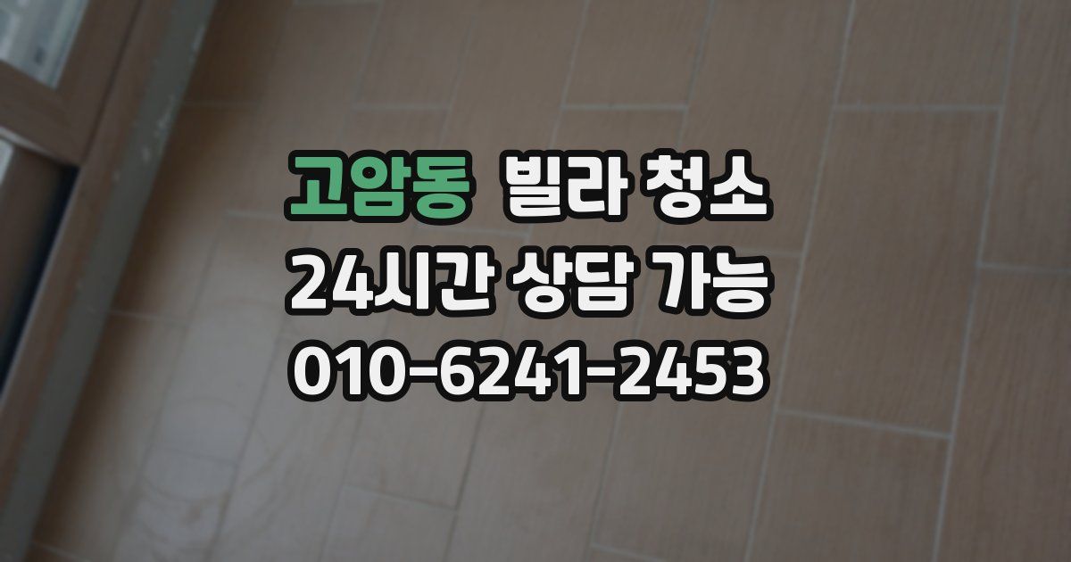 고암동 빌라 청소