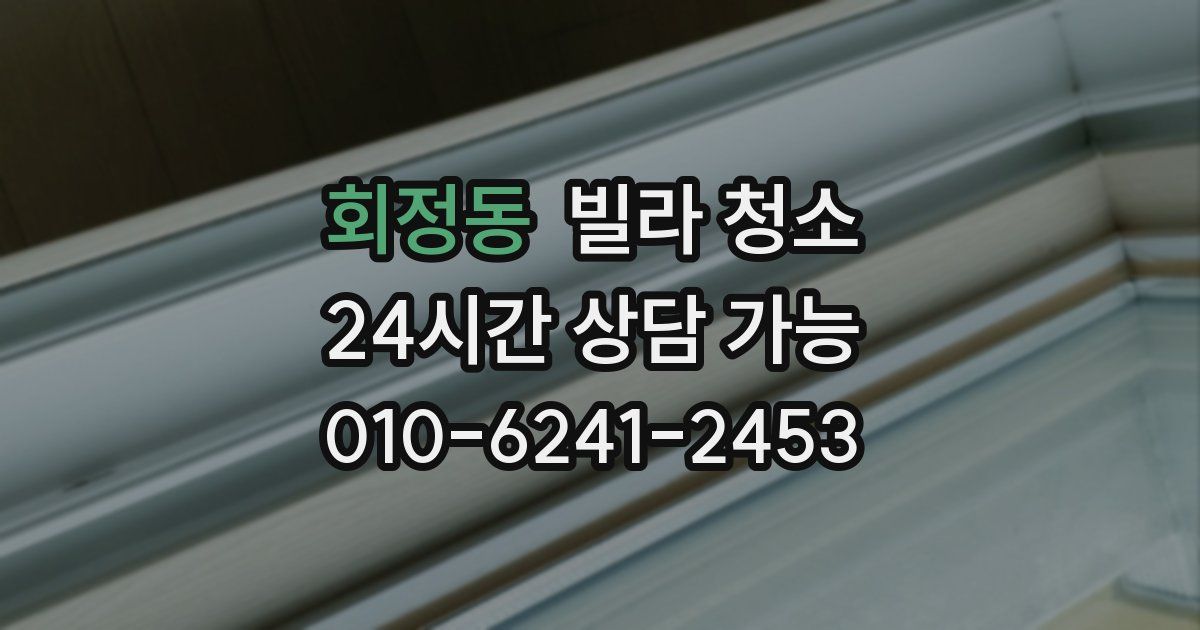 회정동 빌라 청소