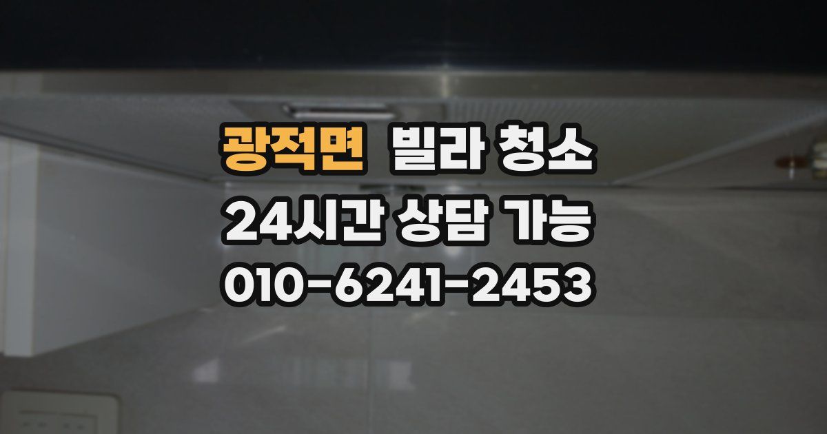 광적면 빌라 청소