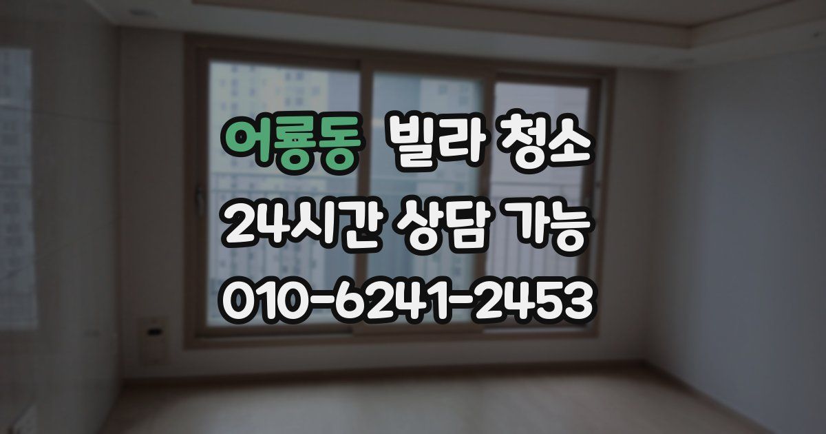 어룡동 빌라 청소