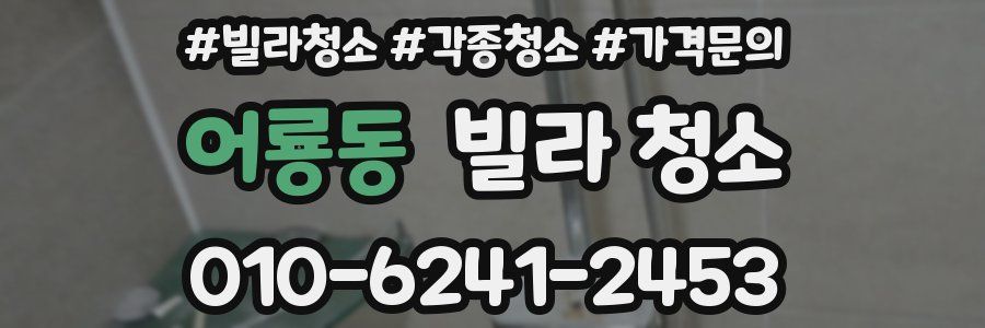 어룡동 빌라 청소