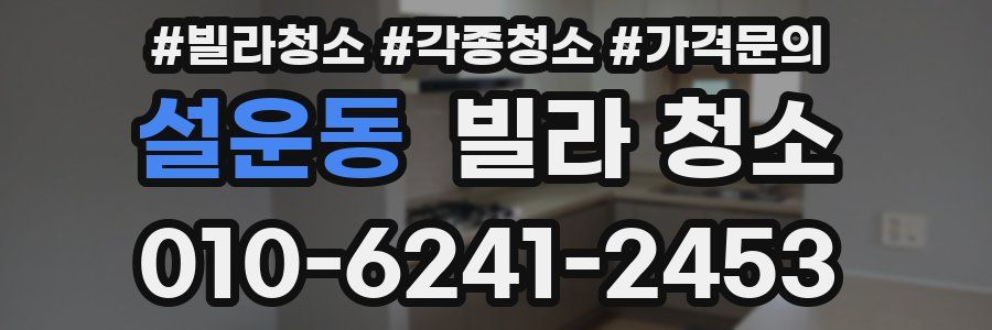 설운동 빌라 청소