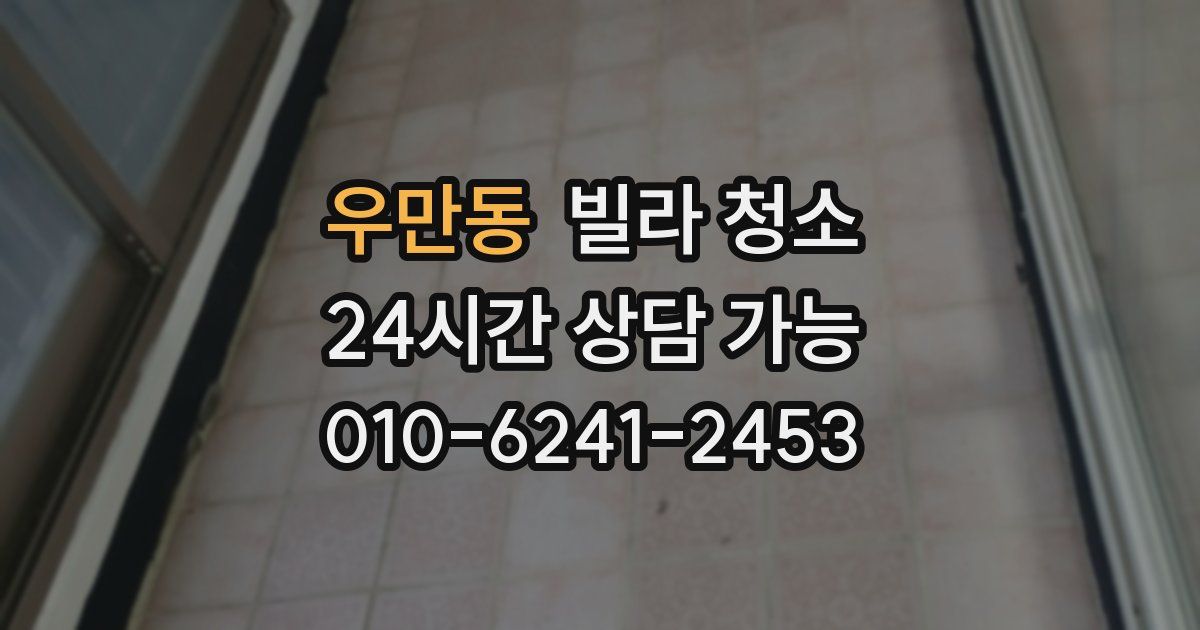 우만동 빌라 청소