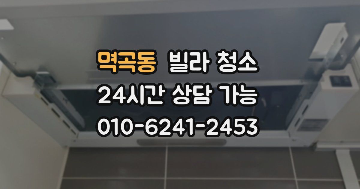 멱곡동 빌라 청소