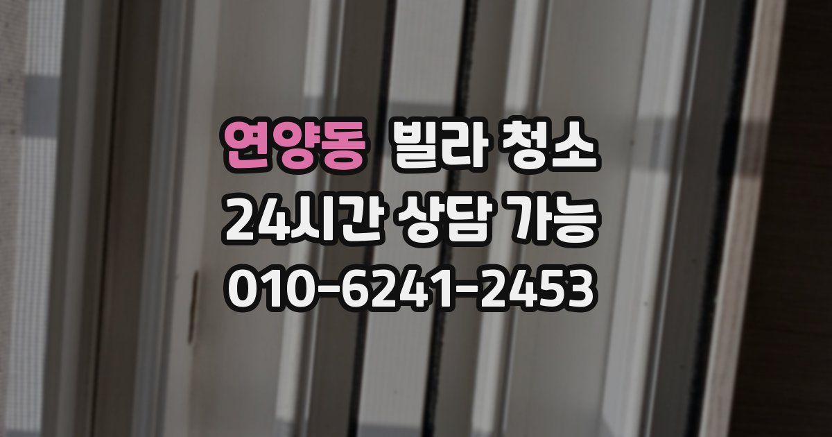 연양동 빌라 청소