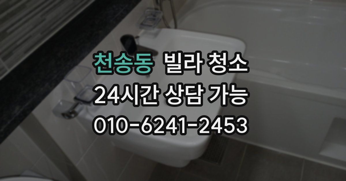 천송동 빌라 청소