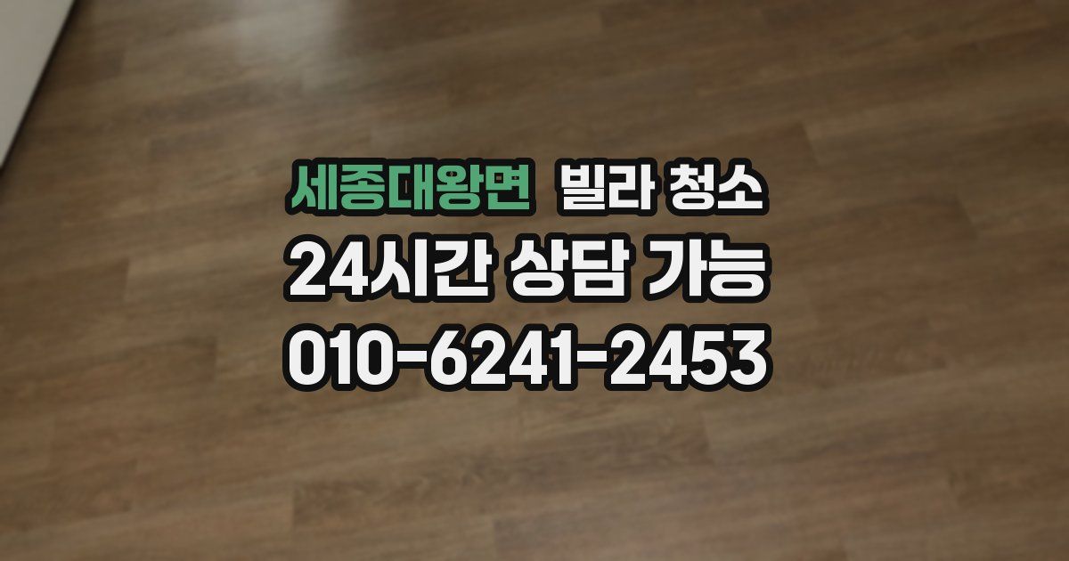 세종대왕면 빌라 청소