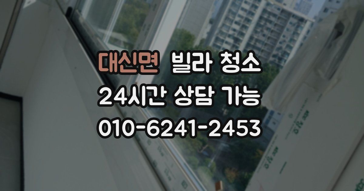 대신면 빌라 청소