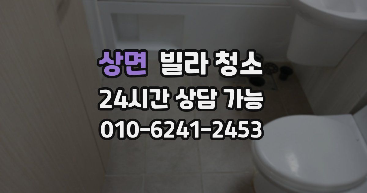 상면 빌라 청소