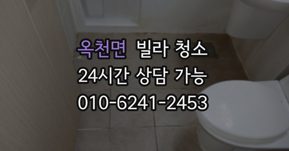 옥천면 빌라 청소