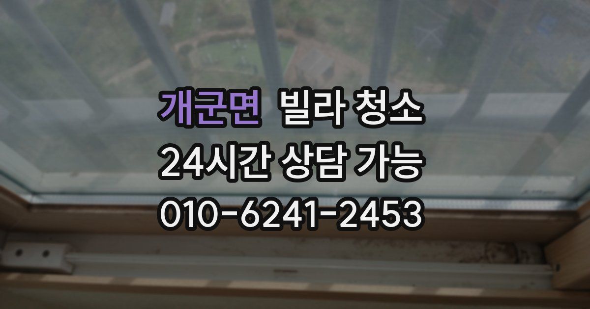 개군면 빌라 청소