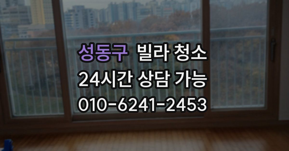 성동구 빌라 청소