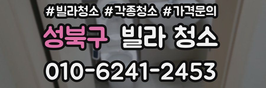 성북구 빌라 청소