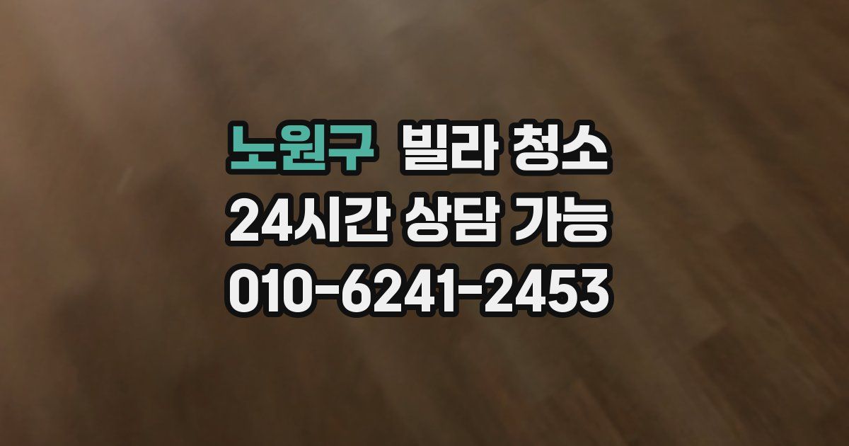 노원구 빌라 청소