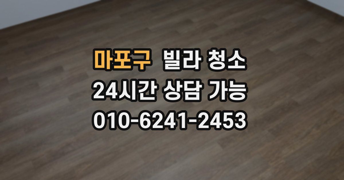 마포구 빌라 청소
