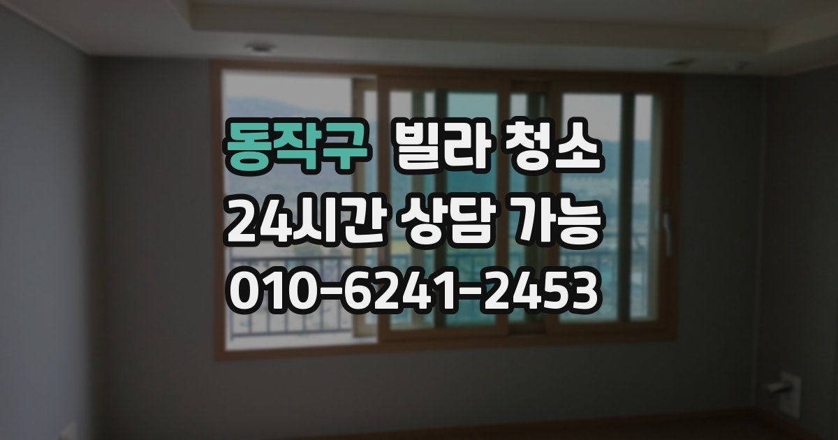 동작구 빌라 청소