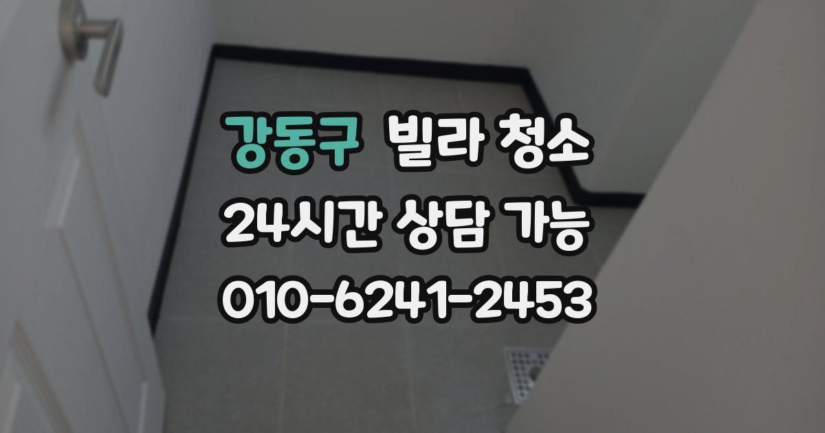 강동구 빌라 청소