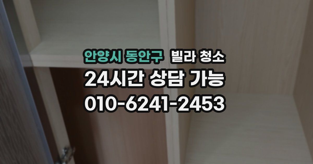 안양시 동안구 빌라 청소