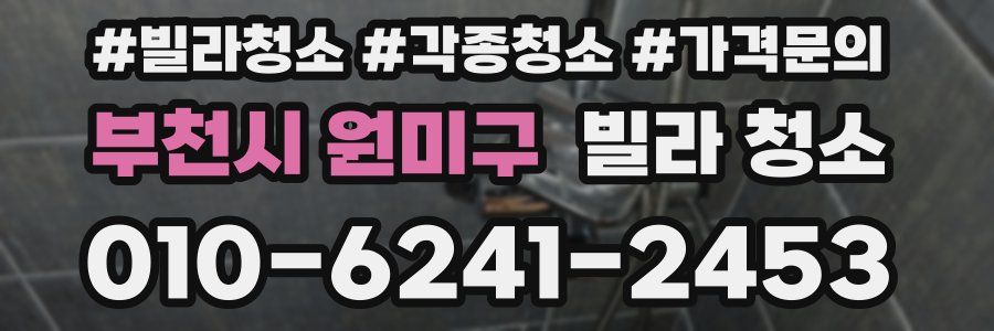 부천시 원미구 빌라 청소
