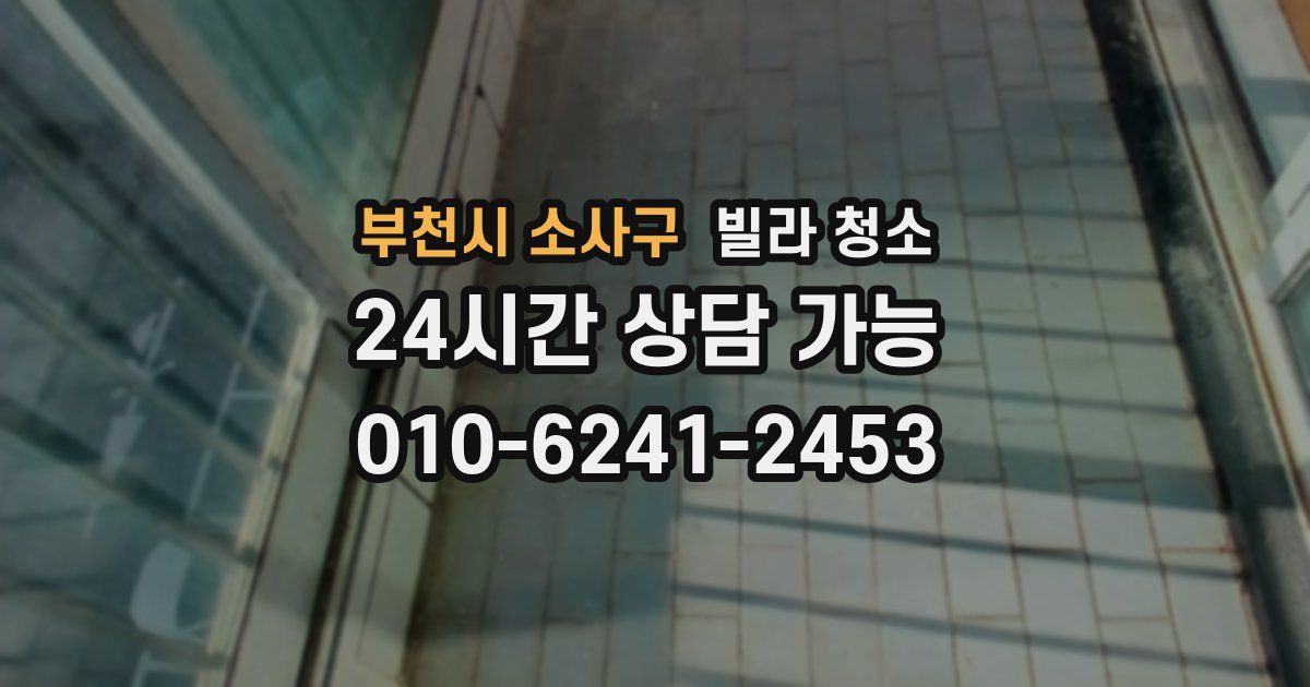 부천시 소사구 빌라 청소