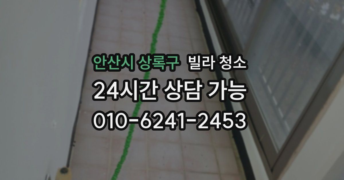 안산시 상록구 빌라 청소